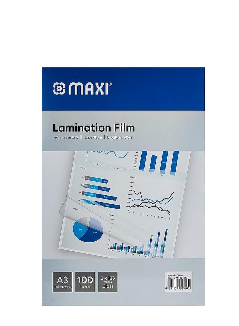 Maxi 100-Piece Laminating Pouch Film Set Clear - Image 2