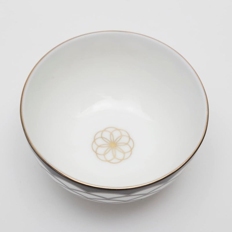 Home Centre Home Centre Andrey White and Black Printed Bone China Katori 170ml  - Image 5