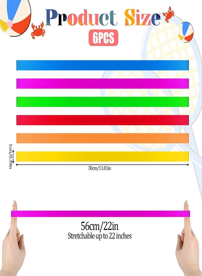 Larrel 6PCS Beach Towel Bands for Beach Chairs, Cruise Chairs Towel Bands, Great Alternative to Beach-Towel Clips, Towel-Band for Pool Chair and Cruise Ship (Red, Yellow, Orange, Green, Blue, Purple) - Image 2