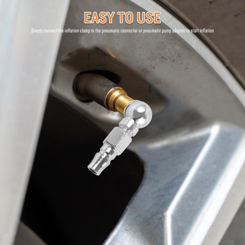 Tire Air Chuck With Quick Connect Coupler For Car Air Compressor Inflator Nozzle And Repair Tool - Image 5