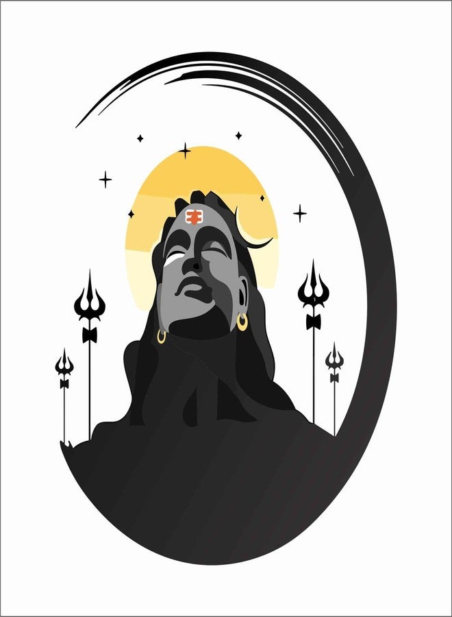 Wall Attraction om Namah Shiva Wall Sticker & Mural Sticker for wall Size - 55x58cm NBD33 - Image 3