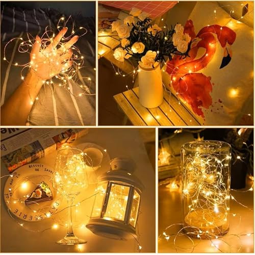 HUMAIZAR 10M USB LED String Lights with 100 LEDs – Warm White Decorative Fairy Lights for Ramadan Eid Decorations, Kids Room, Wall Hanging, Mother’s Day Gift, Festive Lighting (Pack of 1 Set) - Image 4