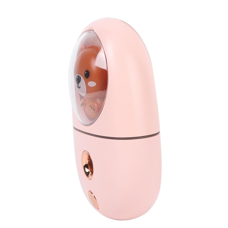 Face Sprayer, Cute Animal USB Rechargeable Face Humidifier Handheld Humidifier Portable Facial Steamer For Travelling 35ml 500mah (Pink) - Image 4