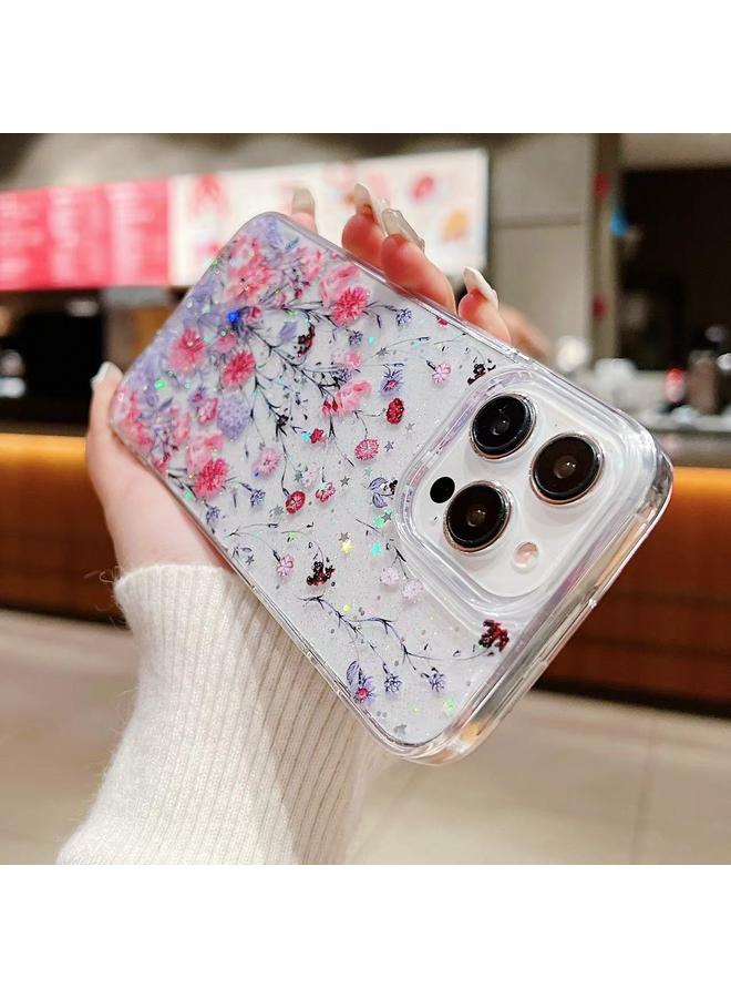 اس-توب جراب لهاتف iPhone 15 Plus، جراب هاتف من مادة TPU الإيبوكسي بتصميم حديقة الربيع - Image 4