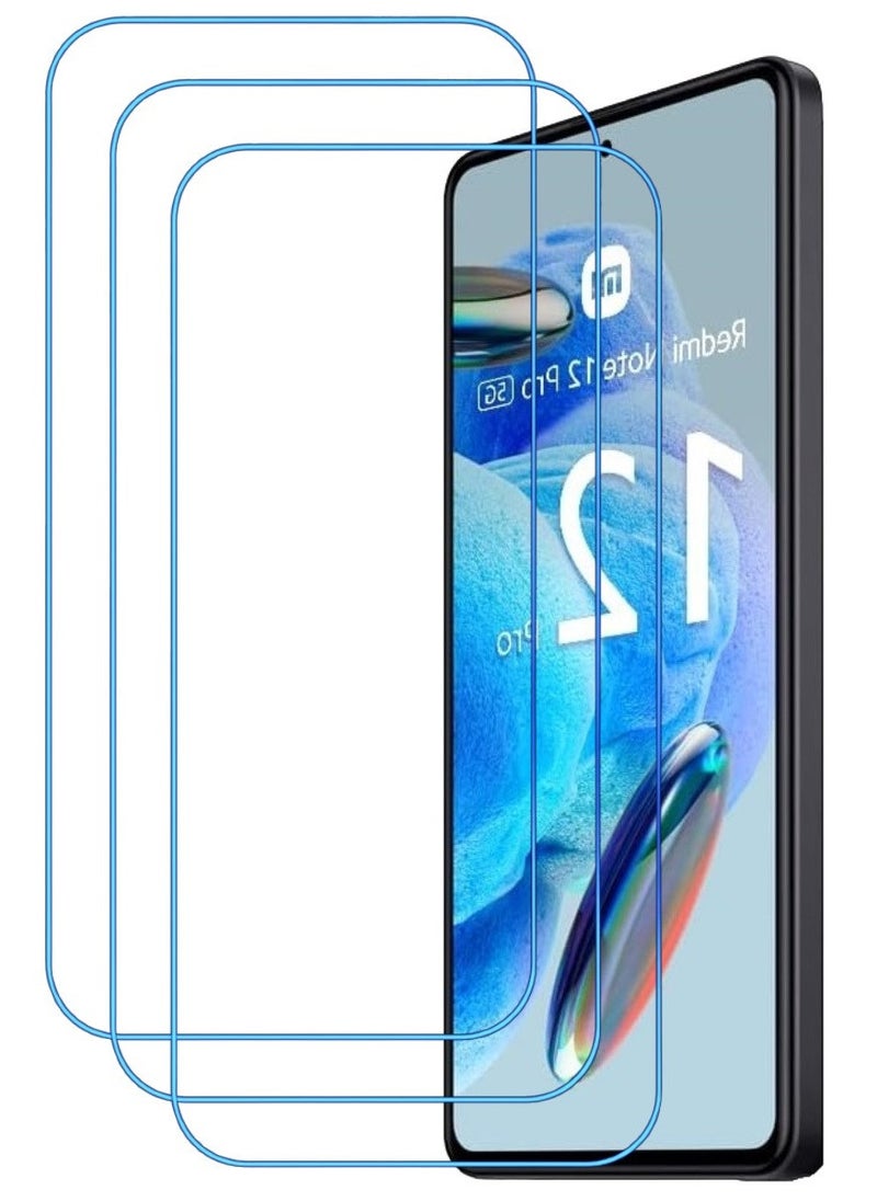 ACLIX 3 Pieces Antistatic ESD Dustproof Premium Quality High Definition Clear Tempered Glass Screen Protector Designed For Xiaomi Redmi Note 12  Pro - Image 1