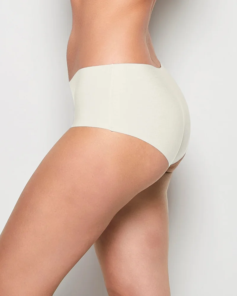 La Senza La Senza No Show Boyshort Panties In Ivory Microfabric