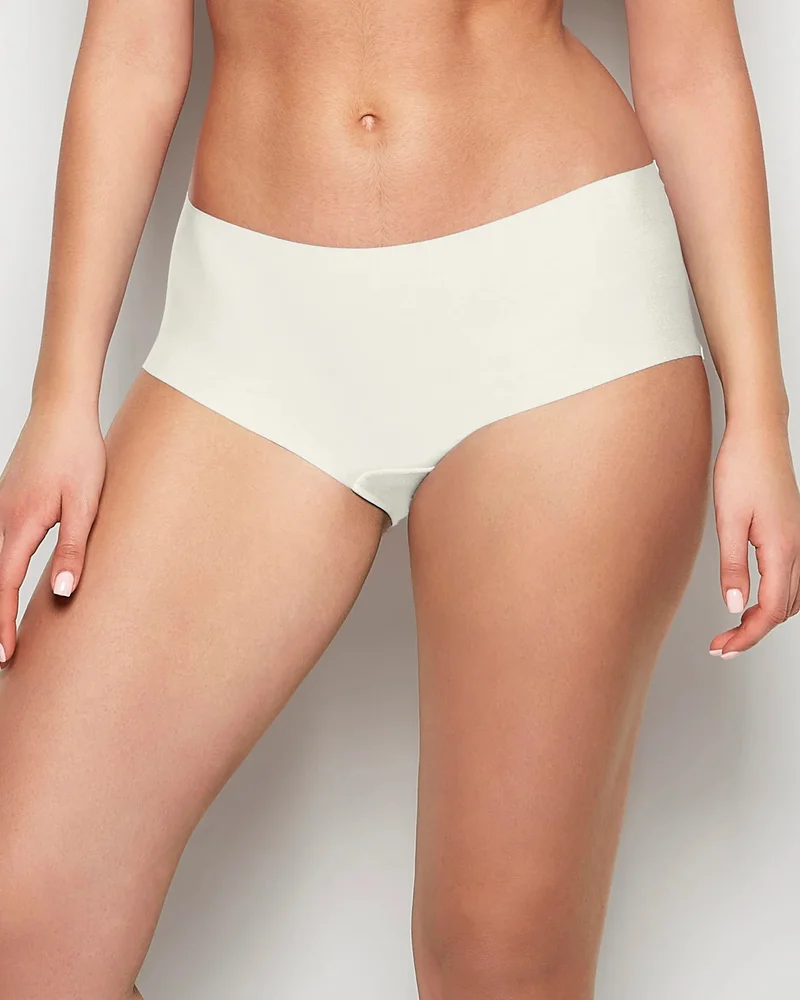 La Senza La Senza No Show Boyshort Panties In Ivory Microfabric