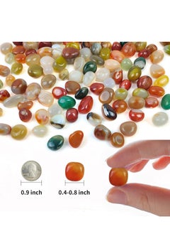 KASTWAVE Decorative Polished Rocks, 0.5lb Colorful Pebbles, 0.8-1.5 cm Natural Mixed Color River Rocks for Plants, Fish Tank Rocks, Garden Rocks, Vase Fillers, Outdoor Decorative Stones and Landscaping Rocks  - Image 5