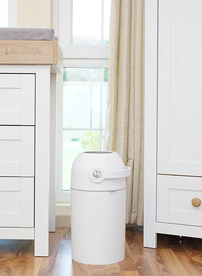 Bumble & Bird Diaper Pail Nappy Disposal Binwhiteod Orless Easy Refillno Preset Bag Size