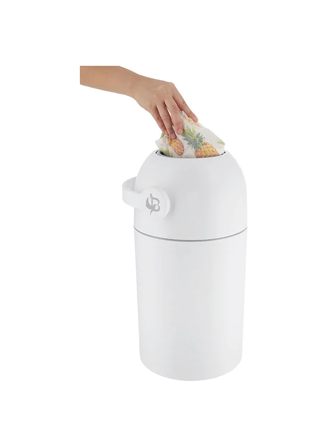 Bumble & Bird Diaper Pail Nappy Disposal Binwhiteod Orless Easy Refillno Preset Bag Size