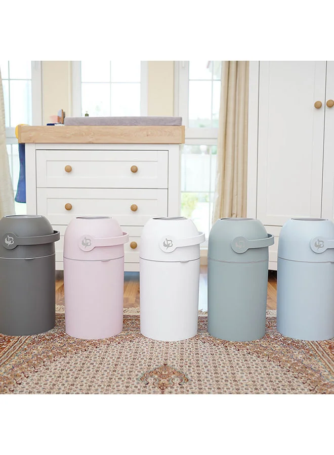Bumble & Bird Diaper Pail Nappy Disposal Binwhiteod Orless Easy Refillno Preset Bag Size