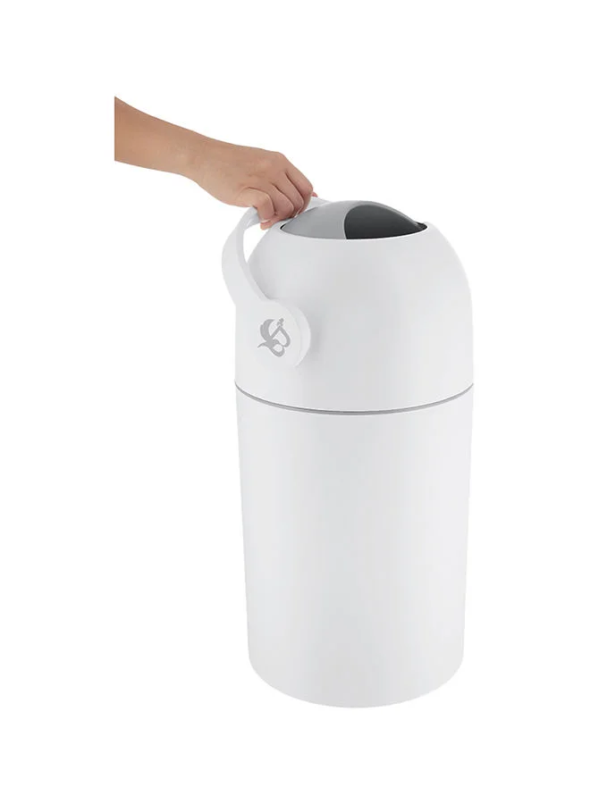Bumble & Bird Diaper Pail Nappy Disposal Binwhiteod Orless Easy Refillno Preset Bag Size