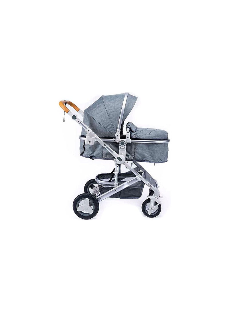 جي تي-ويل عربة أطفال محمولة بتصميم خاص للسفر عربة أطفال حديثي الولادة TR20 (رمادي بريم) - Image 2