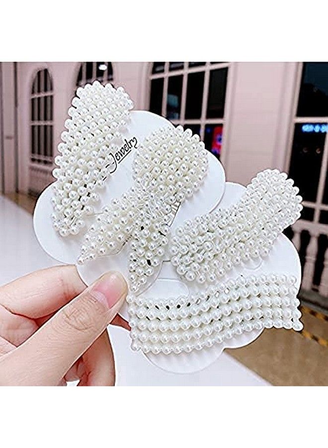 Fameza 8 Piece Korean Style Pearl Hair Clips Large Hair Clips Pins Barrette Hair For Women Girls Fashion Hair Accessories Hair Accessories Set - Image 3