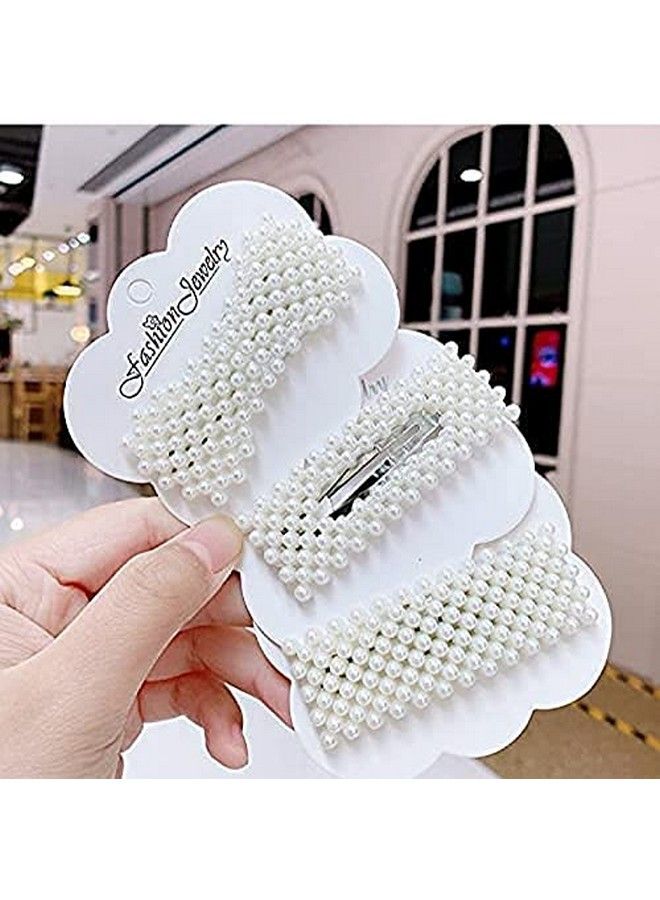 Fameza 8 Piece Korean Style Pearl Hair Clips Large Hair Clips Pins Barrette Hair For Women Girls Fashion Hair Accessories Hair Accessories Set - Image 4