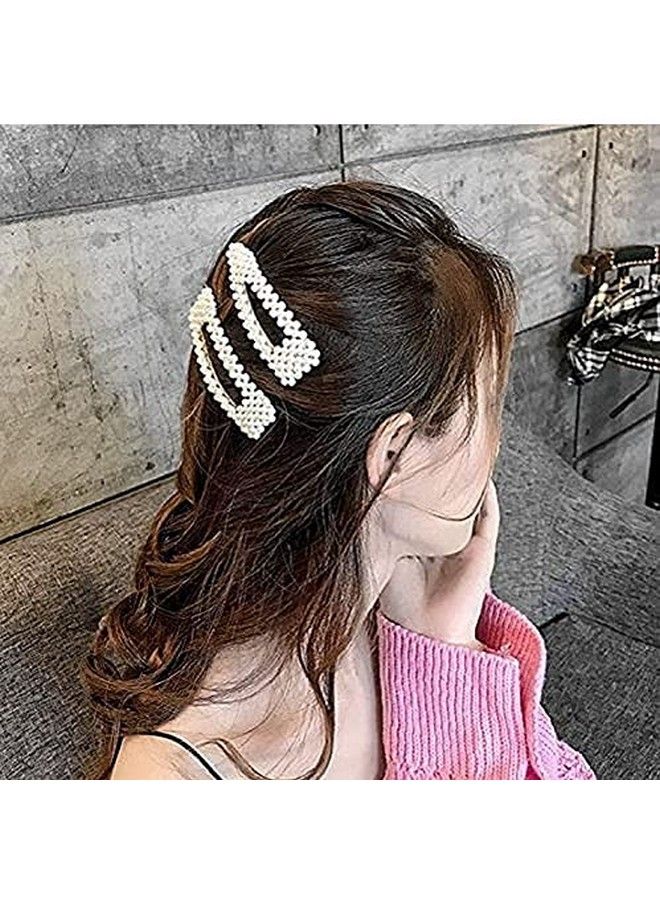 Fameza 8 Piece Korean Style Pearl Hair Clips Large Hair Clips Pins Barrette Hair For Women Girls Fashion Hair Accessories Hair Accessories Set - Image 5