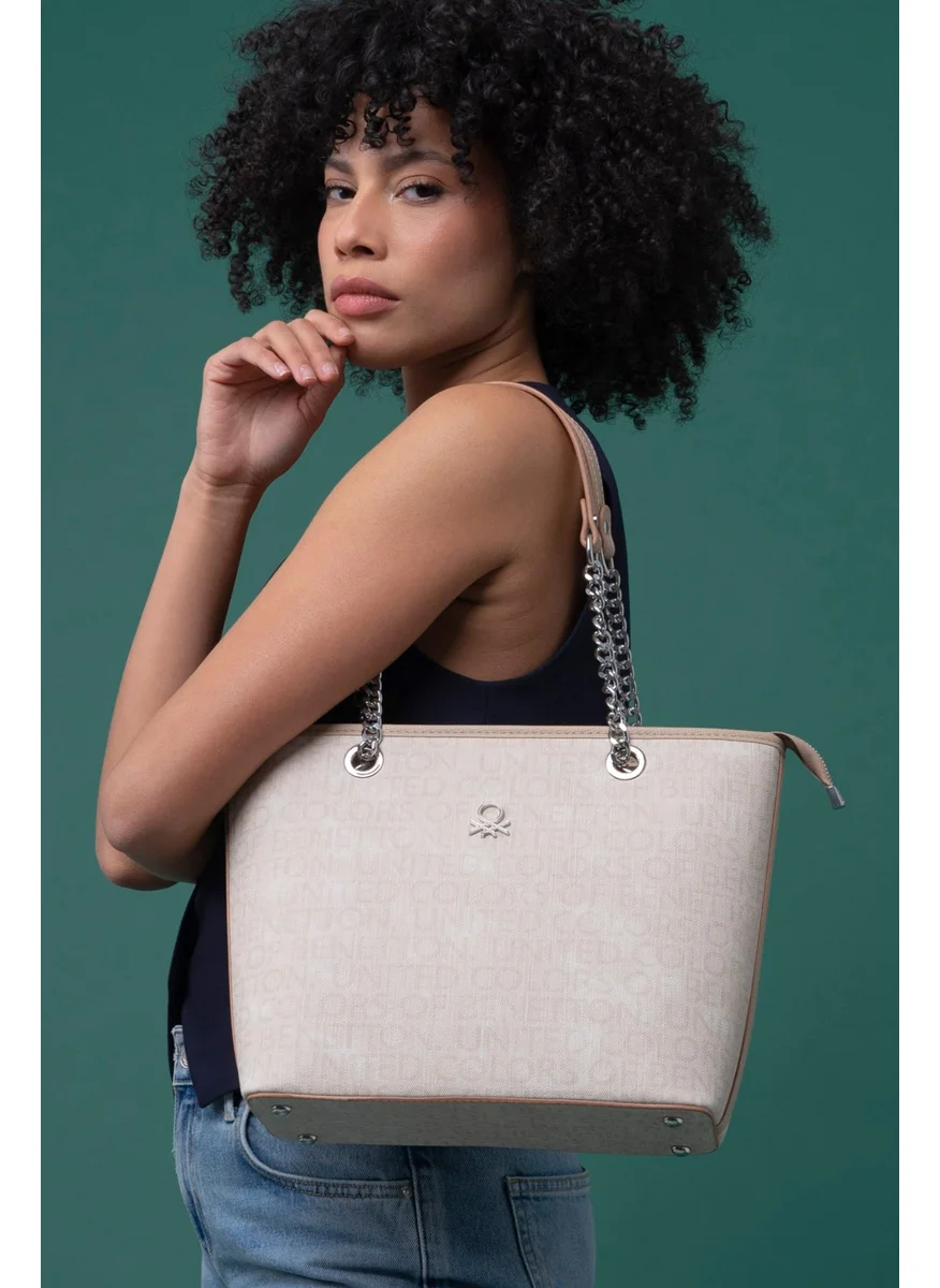 يونايتد كولورز أوف بينتيون Benetton Women's Shoulder Bag Beige BNT1279
