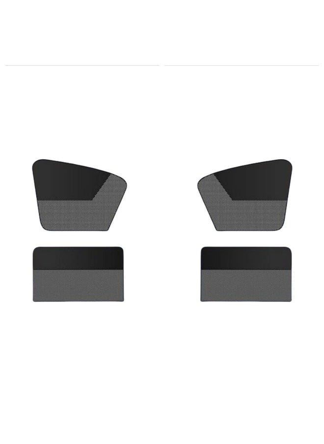 Generic Car Side Window Sun Shade, Universal Magnetic Curtain for with Sun UV Protection, Reduce Damage from Direct Bright Sunlight and Heat 4pcs (Black)  - Image 4
