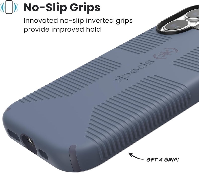 Speck CANDYSHELL Grip +MS Case for iPhone 17 - Mystery Blue/Faded Denim | Slim Protective Grip | Drop Protection | MagSafe Compatible - Image 4