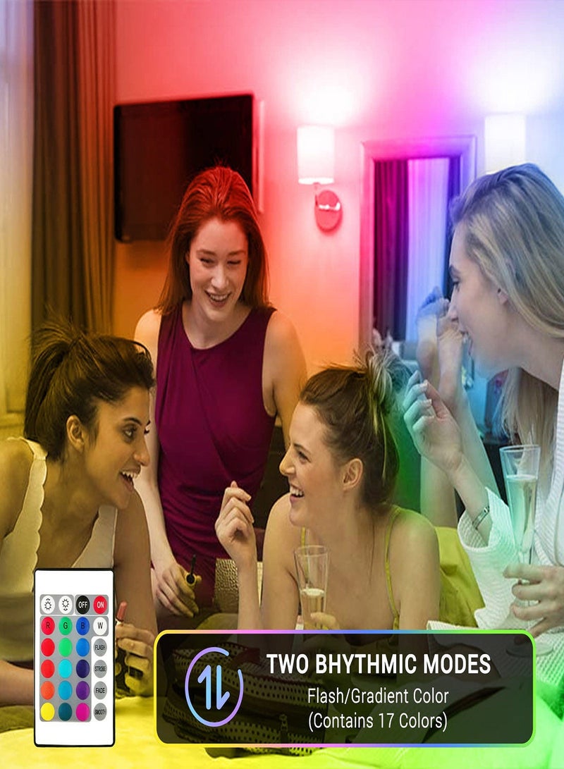 Color Changing Light Bulb, 17Colors E12 Candelabra Led Light Bulb, 3W 350LM Multicolor Led Bulb with Remote Control, 4 Modes LED Light Bulbs for Home/Decoration/Party/KTV Mood Lighting (2 Pack) - Image 3