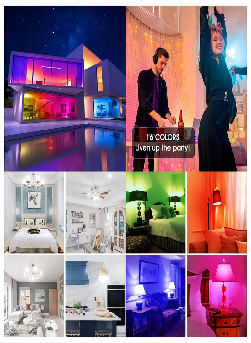 Color Changing Light Bulb, 17Colors E12 Candelabra Led Light Bulb, 3W 350LM Multicolor Led Bulb with Remote Control, 4 Modes LED Light Bulbs for Home/Decoration/Party/KTV Mood Lighting (2 Pack) - Image 5