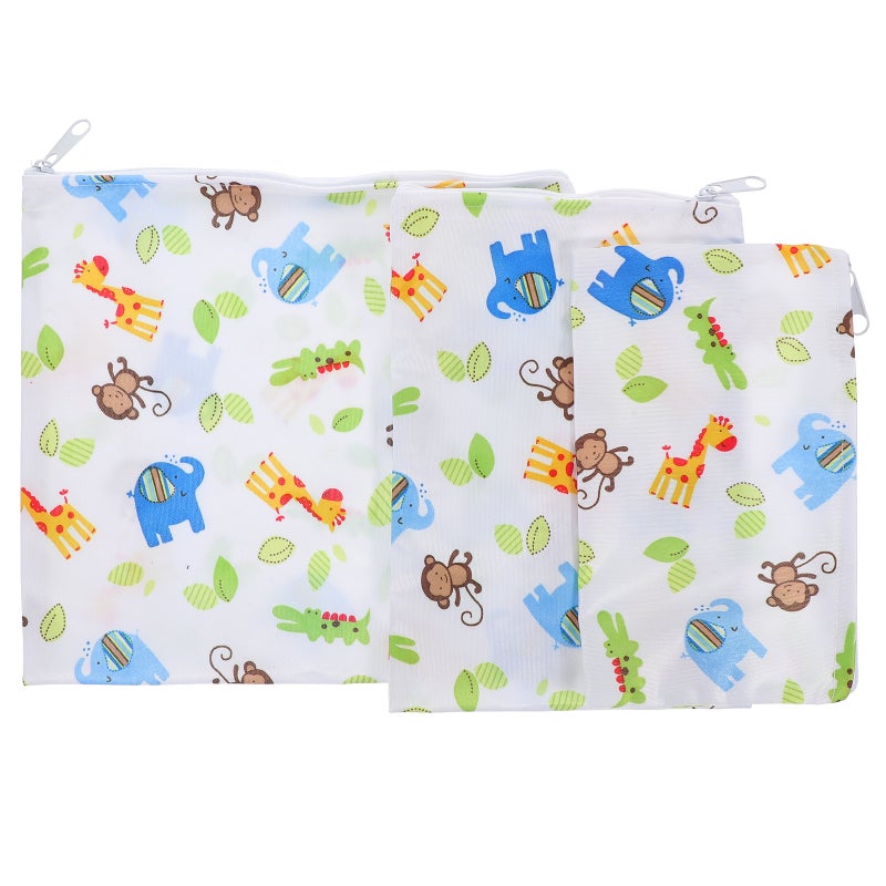 3pcs Reusable Snack Bags Washable Snack Bags with Zipper Portable Sandwich Bag Food Storage Pouch - Image 1