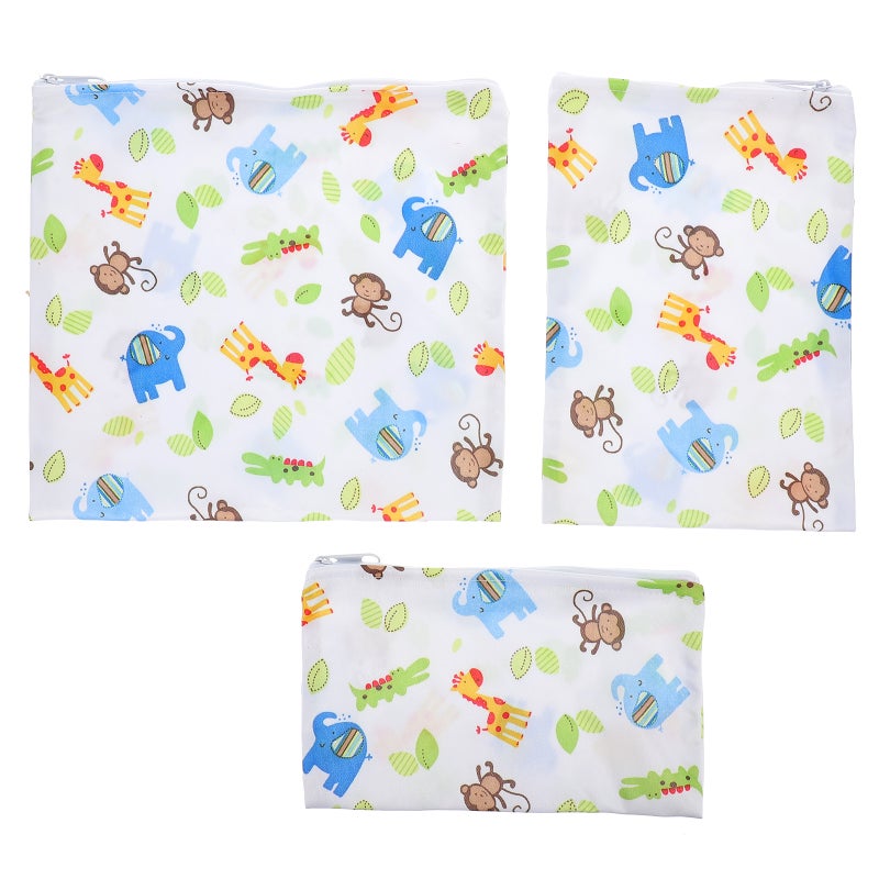 3pcs Reusable Snack Bags Washable Snack Bags with Zipper Portable Sandwich Bag Food Storage Pouch - Image 5