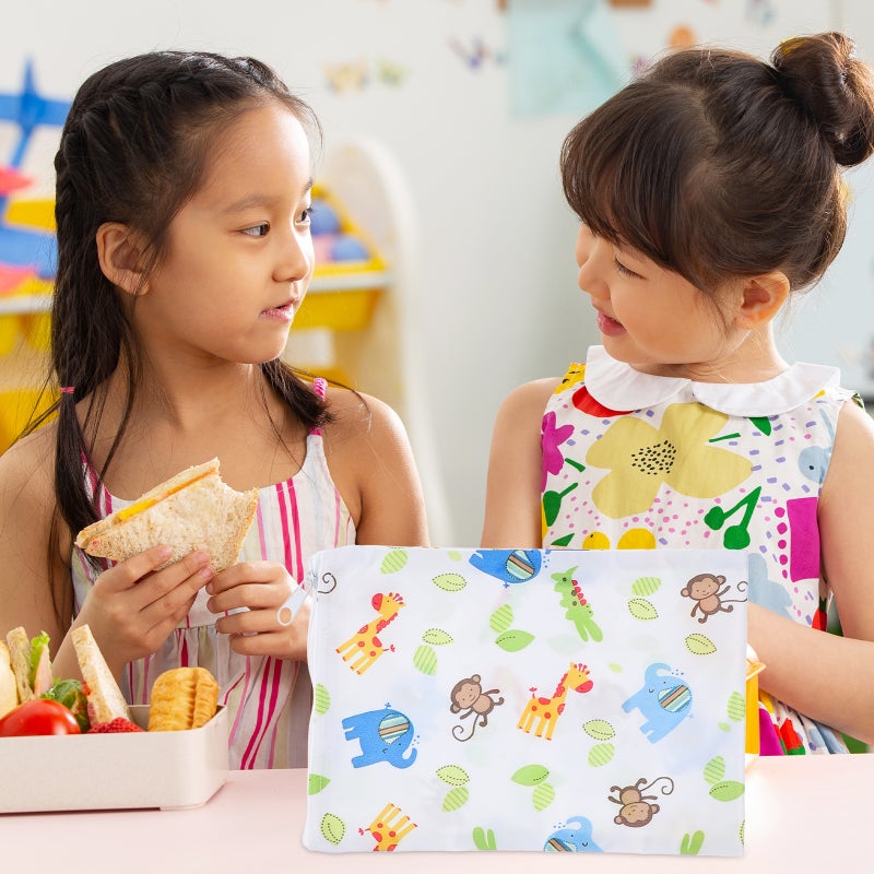 3pcs Reusable Snack Bags Washable Snack Bags with Zipper Portable Sandwich Bag Food Storage Pouch - Image 2