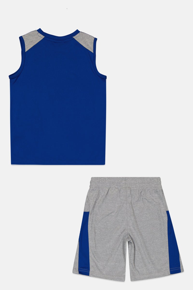 PUMA Kids Boy 2 Pieces Sportswear Fit Training Top And Shorts Set, Multicolor - Image 3