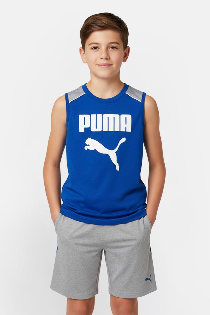 PUMA Kids Boy 2 Pieces Sportswear Fit Training Top And Shorts Set, Multicolor - Image 1