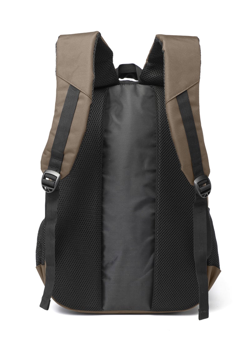 SENATOR Backpack 18.5 Inch Unisex Nylon Lightweight Water Resistant with Laptop Compartment for Travel Business College School Bag Casual Hiking Travel Daypack KH8104 Beige  - Image 4