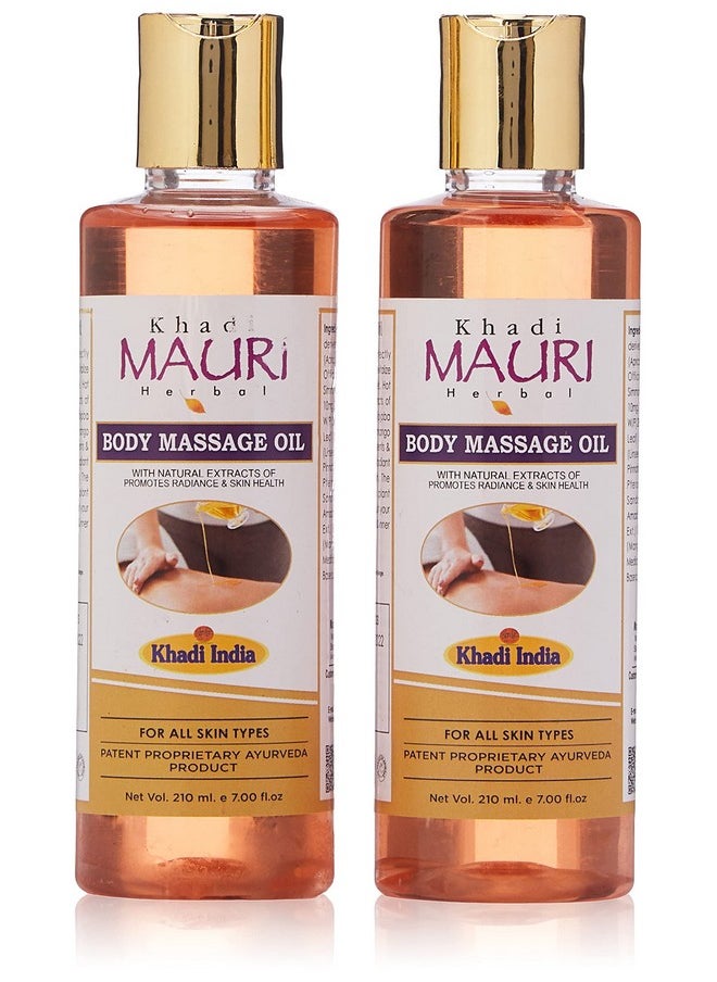 Khadi MAURI Body Massage Oil Pack Of 2 (420 Ml) 