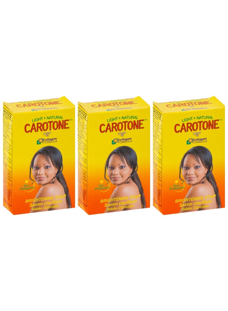 Carotone Pack of 3 Skin Lightening Treatment Brightening Soap 190 g
