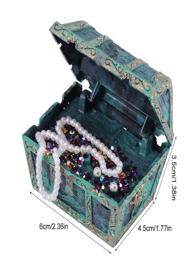 Fdit Aquarium Decorations, Artificial Decorative Treasure Jewelry Box Ornament for Fish Aquarium Landscape Decoration (Green) - Image 2