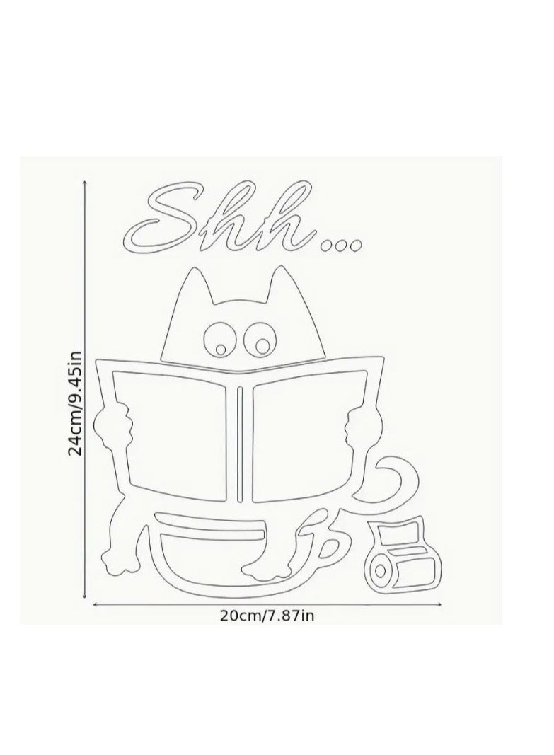 RYN 1pc Cute Cartoon Fun Toilet Stickers, DIY Bathroom Door Toilet Seat Decorative Stickers, Removable Stickers, Self-adhesive Decal, Aesthetic Home Decoration, Home Essential, Funny Items - Image 4