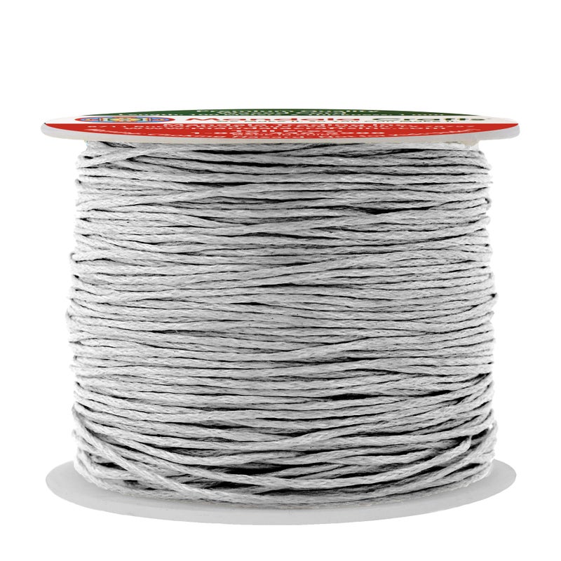 Mandala Crafts 05mm 109 Yards Silver Cotton Waxed Cord for Jewelry Making Bracelet Cord Waxed Thread Beading String for Necklaces