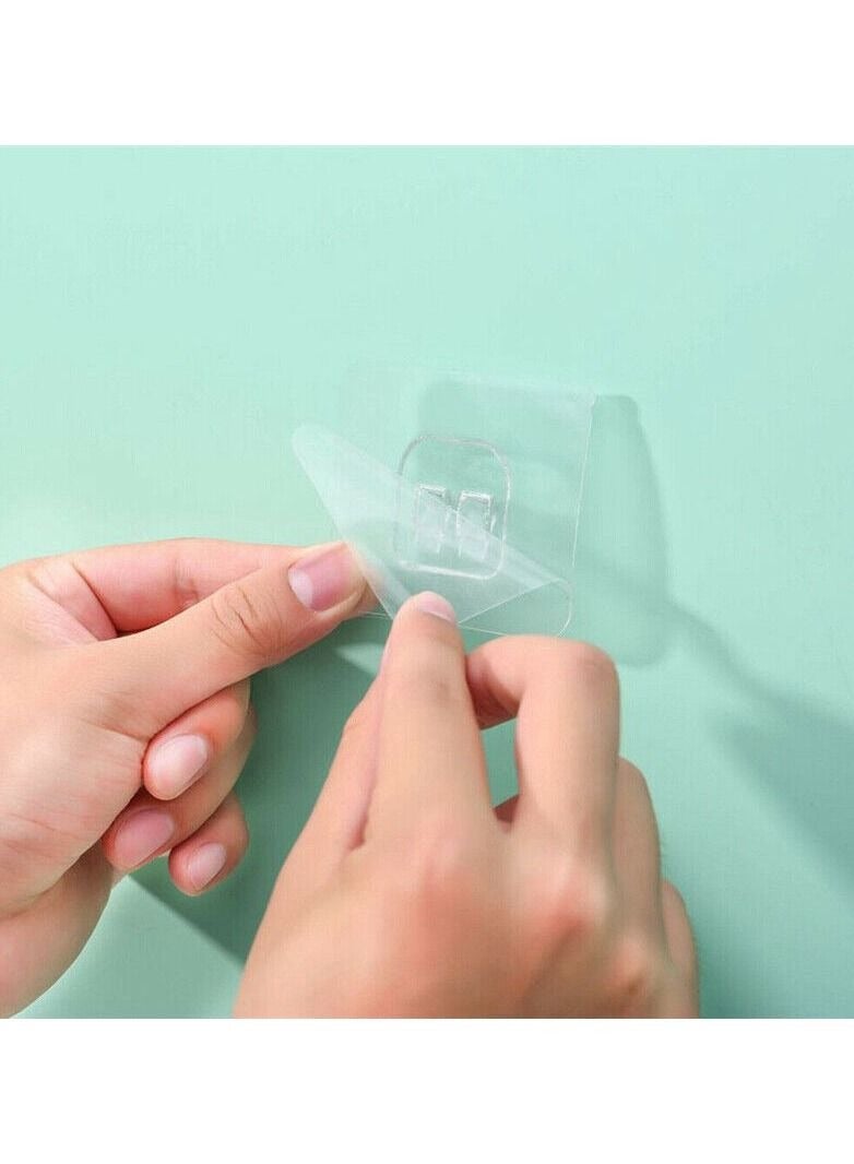 بست ستور حامل دش مثبت على الحائط بزاوية، رف حمام مقاوم للصدأ مع خطاطيف، يُثبت باللاصق دون الحاجة إلى ثقب، رف تخزين عائم لمستلزمات الدش - Image 4