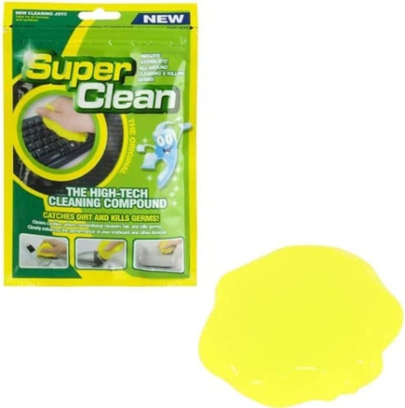 تريكسيز منظف لوحة المفاتيح Super Putty - مزيل الغبار والأوساخ لجهاز الكمبيوتر الشخصي، الكمبيوتر، الهاتف المحمول، منتجات تنظيف السيارات، إكسسوارات السيارات، أدوات للرجال - معجون قابل لإعادة الاستخدام لأدوات داخلية للسيارة (أصفر) - من - Image 1