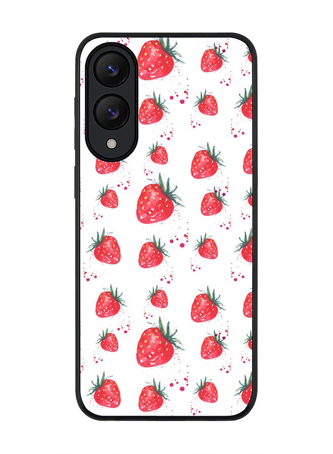 Stylizedd For Samsung Galaxy S25 Edge Case,Slim fit Camera Protection, Shockproof Thin Phone cover  - Dripping Strawberries