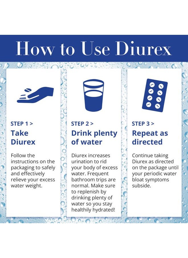 Diurex ماكس - حبوب الماء المدرة للبول الخالية من الكافيين ذات القوة القصوى - تشعر بالتحسن وأقل ثقلاً، 48 قرصًا (عبوة من قطعة واحدة)  - Image 4