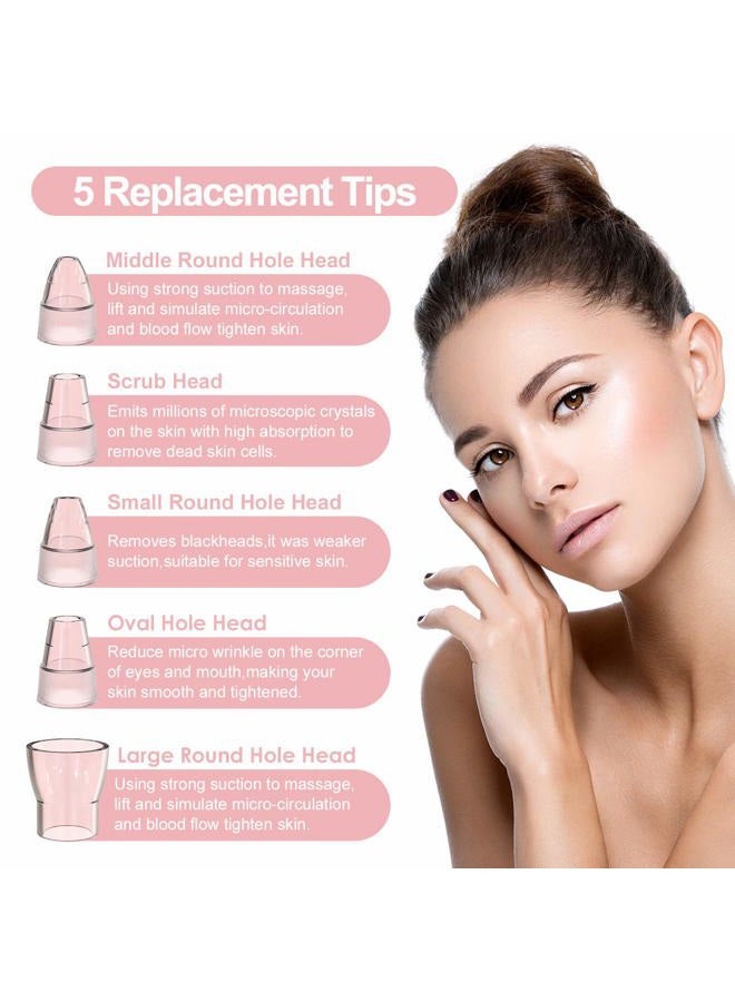 YONOY Blackhead Remover Pore Vacuum with Hot Compress- 2025 Upgraded Electric Face Cleaner Pore Extractor Pimple Extractor Acne White Heads Removal Tool with 5 Suction Head LCD Screen and Base - Image 4