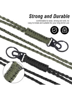 GUDOO 2 PCS Heavy Duty Paracord Neck Lanyard Keychain for ID Badges Braided Keychains, Strong Paracord Braided Lanyard with Metal Clip Key Ring for Outdoor Activities, Camera, Wallet, Activities, Travel  - Image 5