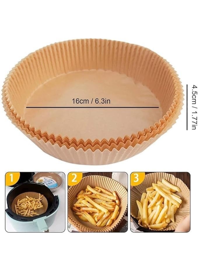 كازادورا بطانات ورقية للقلاية الهوائية من CAZADORA أشكال مستديرة D16 سم وD20 سم أو مربعة 16×16 سم و20×20 سم عبوة 50 أو 100 قطعة غير لاصقة مقاومة للحرارة حتى 220 °C تتيح طبخ صحي بدون إتساخ القلاية وتقليل وقت التنظيف حتى 90٪ تتناسب مع معظم القلايات والأجهزة مثل Ninja Cosori Philips Instant Pot وزن خفيف وقوي يمنع تمزق الورق أثناء الطهي، استخدميها للقلي، الشوي، الخبز، البخار، إعادة التسخين، والرحلات – ضعي البطانة ثم الطعام واطبخي وألقِ الورق فقط – مثالية للبطاطس، ناجتس، خضار، حلويات، شواء، حفلات، رحلة مخيمات – مواد غذائية آمنة، خالية من BPA، صديقة للبيئة، مطلية بالسيليكون لمنع الالتصاق والزيوت – تصميم مسبق القص ليسهل الاستخدام – بطانات مستديرة مثقبة لتدفق الهواء، مربعة للطهي المسطح – حافظي على قلايتك جديدة أطول – طهي نظيف وسهل يوّفر الجهد والوقت - Image 2