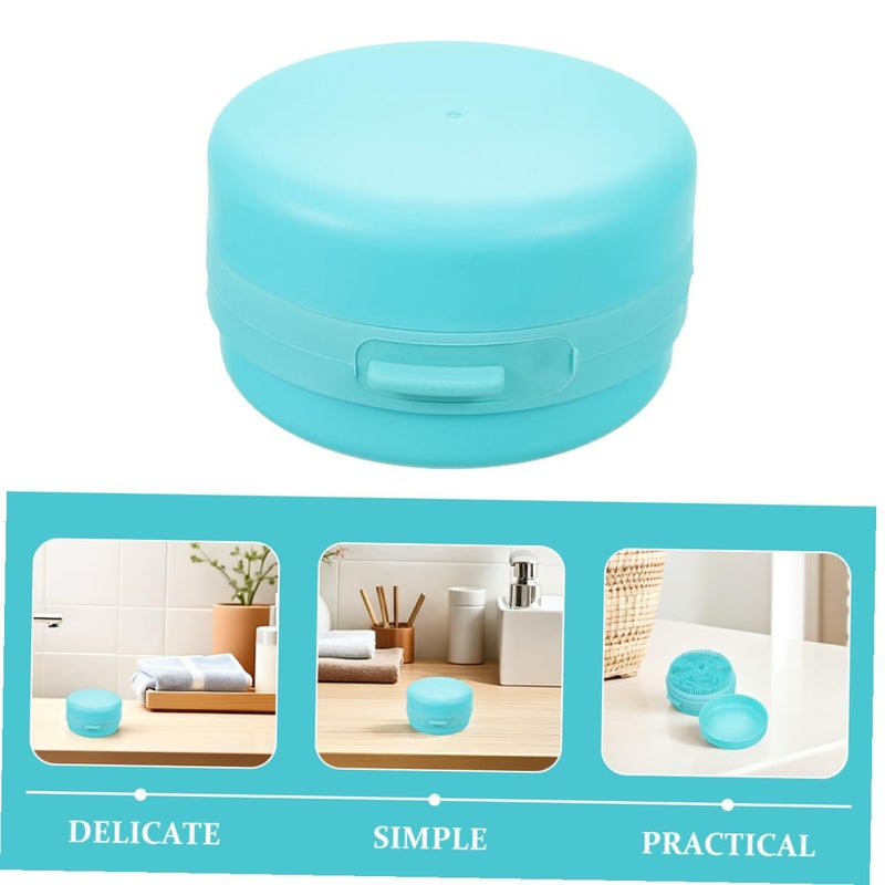 Silicone Hair Massager And Bath Scrubber 2pcs Soft Bristle Scalp Shampoo Brush Sky Blue - Image 4