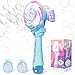 Britik Bubble Wands for Kids Age 48 Windmill Light Up Automatic Bubble Machine Rechargeable with 2 Bubble Solution Outdoor Party Birthday Toys for Toddlers Gift for 3 4 5 6 7 8 Year Old Girls Blue - Image 2