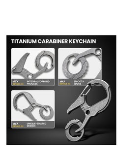 Titanium Carabiner Keychain Clip, Key Chain with Bottle Opener and Key Ring Hole, EDC Tactical Quick Release Keychain Carabiner Clip, Car Keys Organizer Accessories for Men and Women - pzsku/Z9E81FF552AEA8069998DZ/45/_/1713968491/594cd10c-5c84-49c1-a37f-9975103c0106