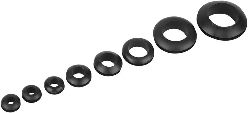 200Pcs Black 3/161/81/45/163/81/25/83/4 Rubber Grommet Sealing Set Grom Set 200 Circular 20X11X3 - Image 5