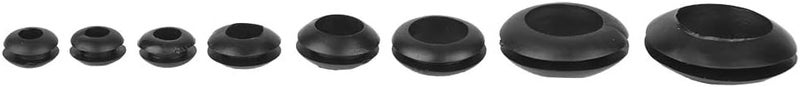 200Pcs Black 3/161/81/45/163/81/25/83/4 Rubber Grommet Sealing Set Grom Set 200 Circular 20X11X3 - Image 3