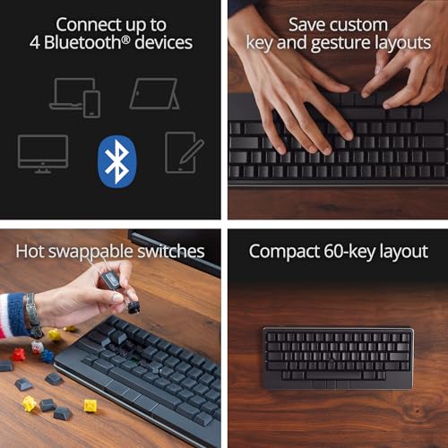 HHKB - لوحة مفاتيح هاكينغ السعيدة استوديو (لاسلكية، بلوتوث، سلكية، USB، صامتة، ماك، ويندوز، فحم، مطبوعة) - Image 5