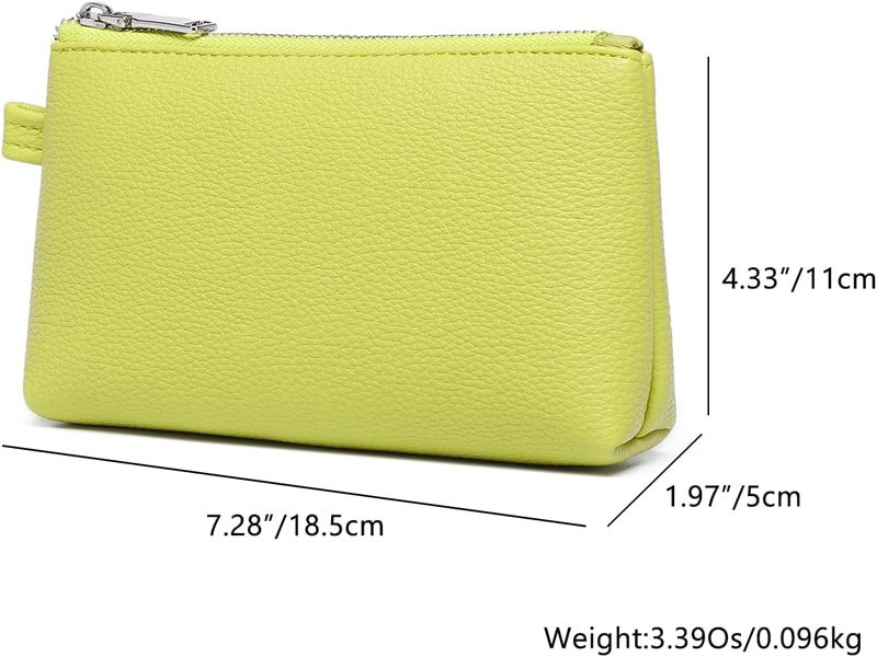 YONBEN PU Leather Makeup Simple and Convenient Handbag Small Exquisite Storage Bag, Pu/Grass, Simple - Image 2